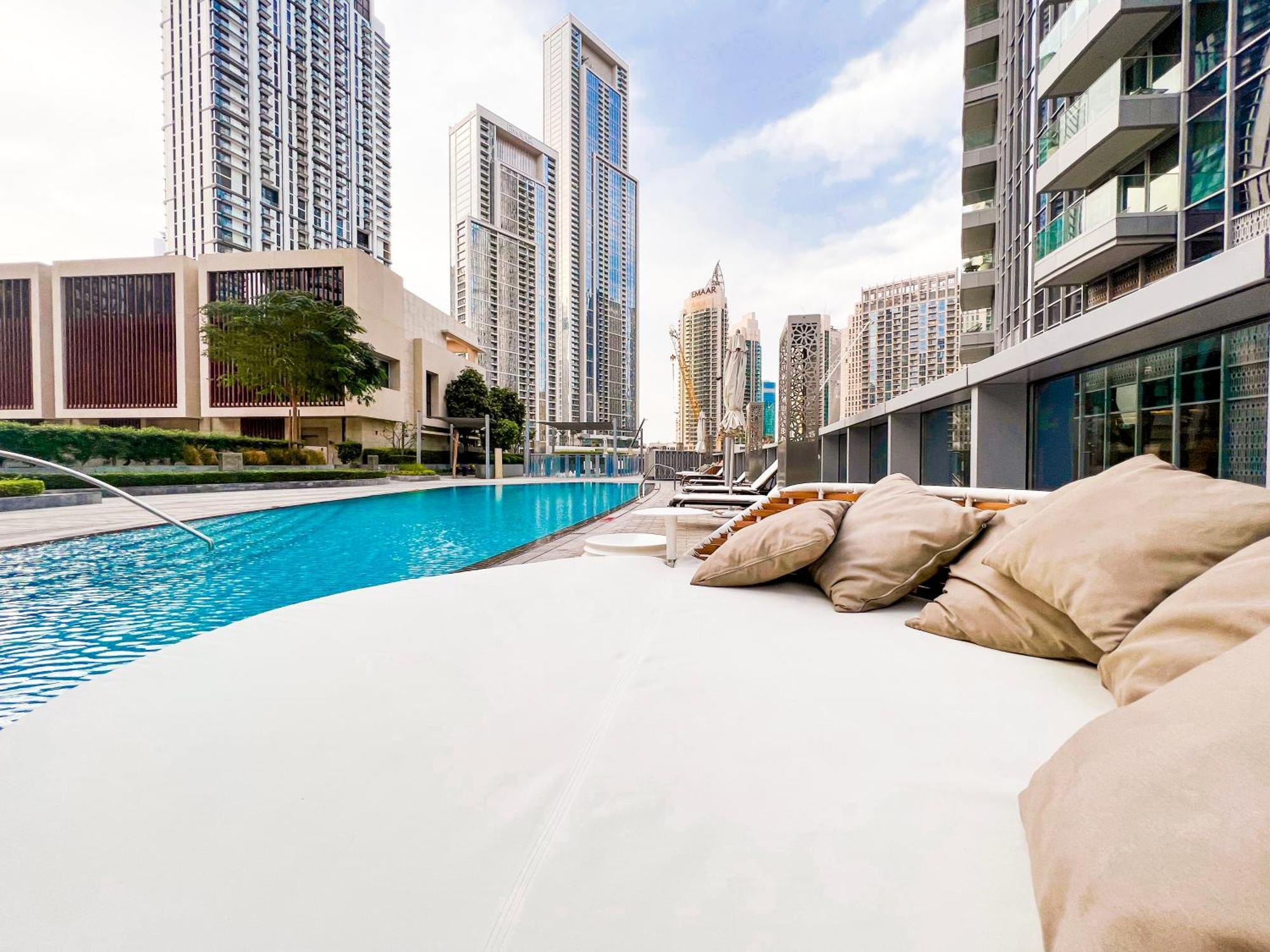 Downtown Luxury - Stunning Burj Khalifa & Sea View - 5 Minutes Walk To Dubai Mall Esterno foto